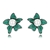 Picture of Inexpensive Gunmetal Plated Green Stud Earrings from Reliable Manufacturer