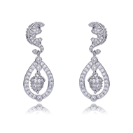 Picture of Featured White Medium Dangle Earrings with Full Guarantee