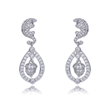Show details for Featured White Medium Dangle Earrings with Full Guarantee