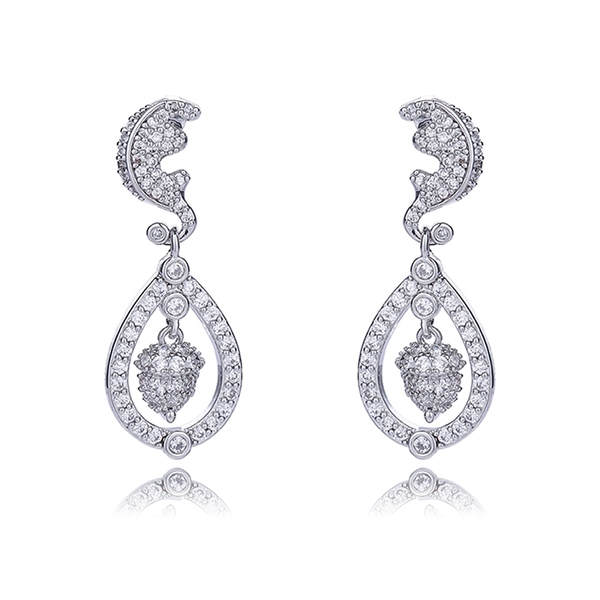 Picture of Featured White Medium Dangle Earrings with Full Guarantee