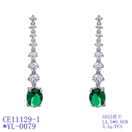 Picture of Luxury Green Dangle Earrings Online Only
