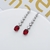 Picture of Charming Red Platinum Plated Dangle Earrings As a Gift