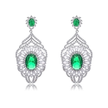 Show details for Luxury Platinum Plated Dangle Earrings with 3~7 Day Delivery