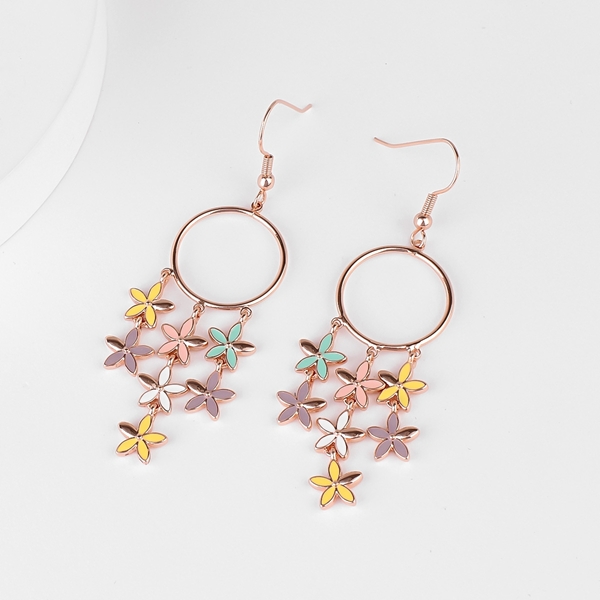 Picture of Must Have Zinc Alloy Rose Gold Plated Dangle Earrings