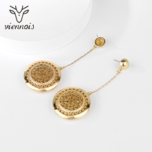 Show details for Top Big Gold Plated Dangle Earrings