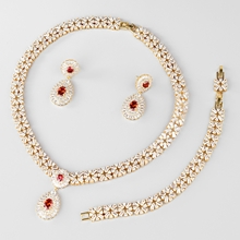 Show details for Luxury Big 3 Piece Jewelry Set with Low MOQ