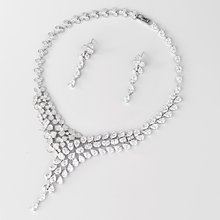 Show details for Reasonably Priced Platinum Plated Luxury 2 Piece Jewelry Set from Reliable Manufacturer