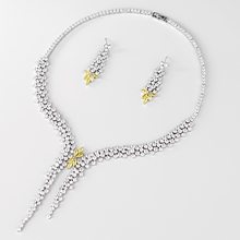 Show details for Good Quality Cubic Zirconia Platinum Plated 2 Piece Jewelry Set