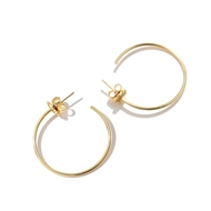 Picture of Unique Small Copper or Brass Small Hoop Earrings