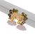 Picture of Good Quality Cubic Zirconia Rose Gold Plated Stud Earrings
