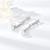Picture of Wholesale Platinum Plated White Dangle Earrings with No-Risk Return