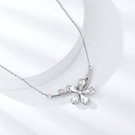 Show details for Great Value White Zinc Alloy Pendant Necklace with Member Discount