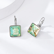 Show details for Sparkling Small Platinum Plated Small Hoop Earrings