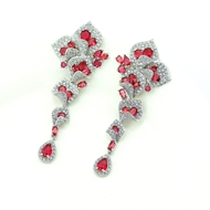 Picture of Fast Selling Pink Cubic Zirconia Dangle Earrings from Editor Picks