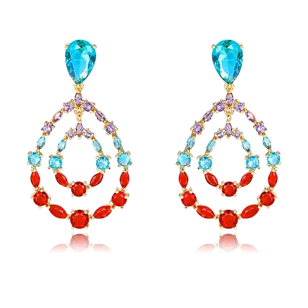 Picture of Irresistible Colorful Big Dangle Earrings As a Gift
