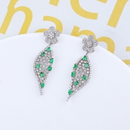 Picture of Copper or Brass Cubic Zirconia Dangle Earrings from Editor Picks