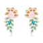 Show details for Funky Big Gold Plated Dangle Earrings