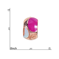 Picture of Flexible Designed Rose Gold Plated Enamel Stud