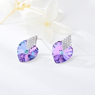 Show details for Pretty Swarovski Element Colorful Stud Earrings