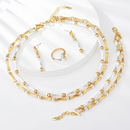 Show details for Wholesale Multi-tone Plated Big 4 Piece Jewelry Set