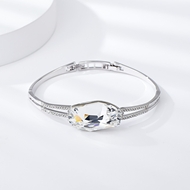 Show details for Low Cost White Platinum Plated Bangles