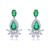 Picture of Fashion Cubic Zirconia Platinum Plated Dangle Earrings