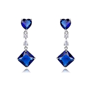 Luxury Blue Dangle Earrings With Fast Delivery