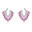 Show details for Fancy Big Platinum Plated Dangle Earrings