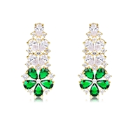 Picture of Low Price Gold Plated Green Dangle Earrings