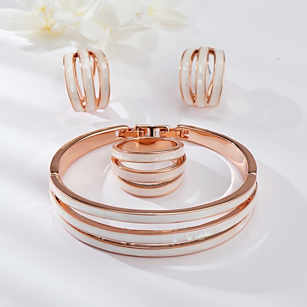 Picture of Bulk Rose Gold Plated Enamel 3 Piece Jewelry Set Exclusive Online