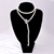 Picture of Copper or Brass Platinum Plated Long Chain Necklace at Unbeatable Price