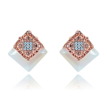 Show details for Noble Designed Rose Gold Plated Zinc-Alloy Stud
