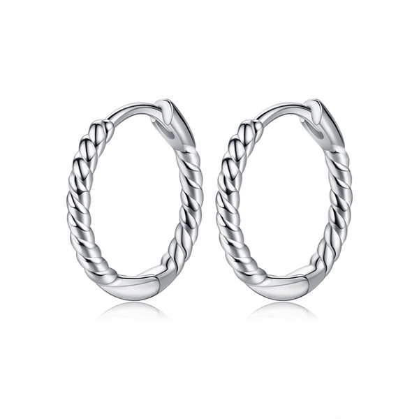 Picture of Beautiful Small 925 Sterling Silver Huggie Earrings