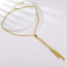 Show details for Gold Plated Dubai Y Necklace with No-Risk Refund
