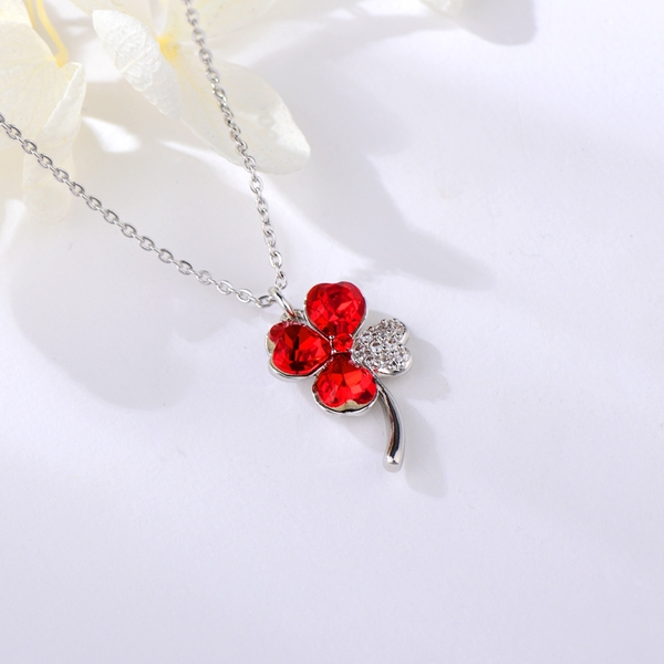 Picture of Eye-Catching Red Swarovski Element Pendant Necklace with Member Discount