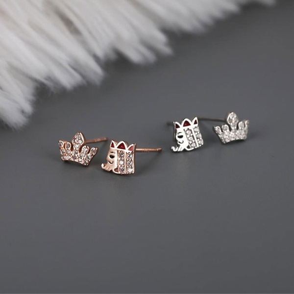 Picture of White Cubic Zirconia Stud Earrings for Her