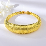 Picture of Most Popular Big Gold Plated Fashion Bangle