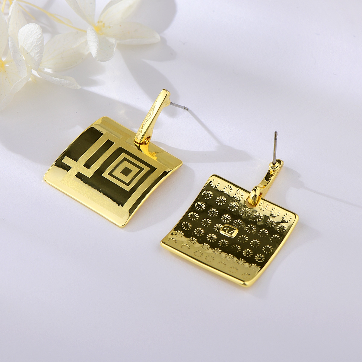 Best Selling Dubai Gold Plated Big Stud Earrings