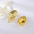 Picture of Hot Selling Gold Plated Dubai Big Stud Earrings from Top Designer