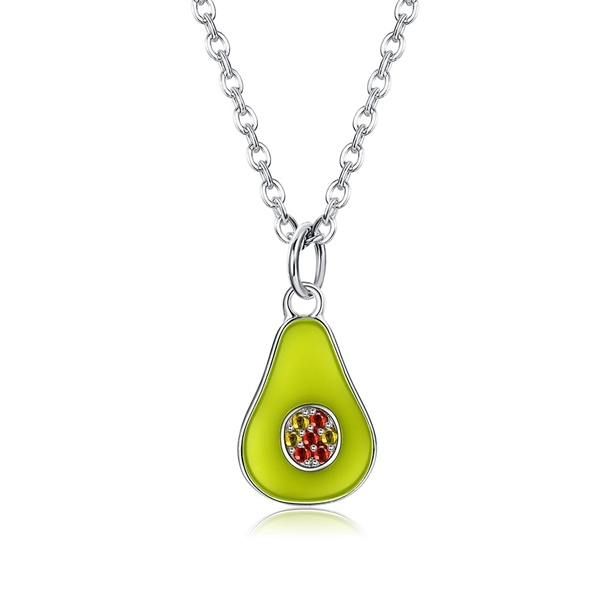 Picture of Low Cost Platinum Plated Small Pendant Necklace with Low Cost