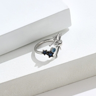 Picture of Brand New Blue Artificial Crystal Adjustable Ring with SGS/ISO Certification