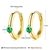 Picture of Wholesale Gold Plated Cubic Zirconia Small Hoop Earrings with No-Risk Return