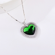Show details for Love & Heart Swarovski Element Pendant Necklace Online Only