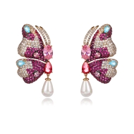 Picture of Funky Big Pink Dangle Earrings