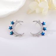 Show details for Sparkling Small Zinc Alloy Stud Earrings