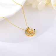 Show details for Fashion Cubic Zirconia Copper or Brass Pendant Necklace