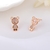 Picture of Delicate Rose Gold Plated Stud Earrings of Original Design