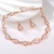 Picture of Good Artificial Crystal Zinc Alloy 2 Piece Jewelry Set