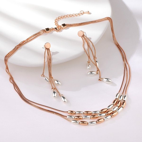 Picture of Dubai Rose Gold Plated 2 Piece Jewelry Set with Beautiful Craftmanship
