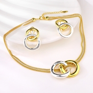 Show details for Funky Dubai Multi-tone Plated 2 Piece Jewelry Set